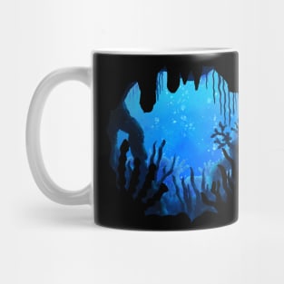 Deep Ocean watercolor painting Mug